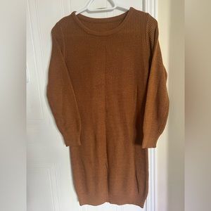Brown Long Sleeve Sweater Dress Size Medium